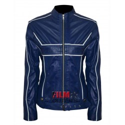 Once Upon A Time Emma Swan Blue Leather Jacket 